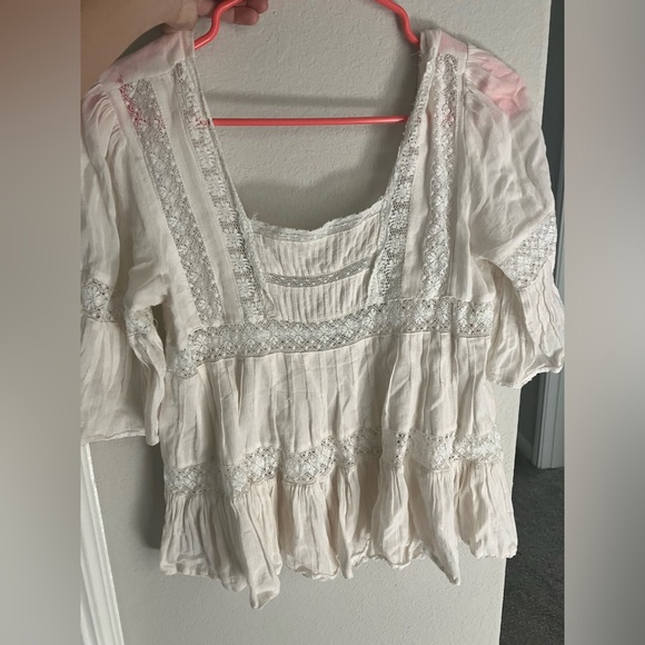 Free People white lace top - Picture 1 of 6
